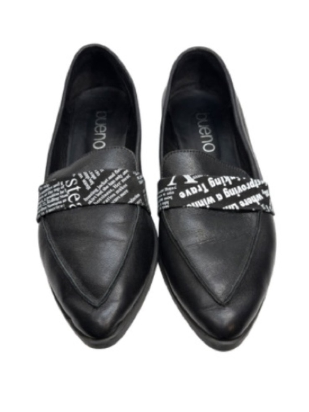 Bueno Black Leather Flats | 39